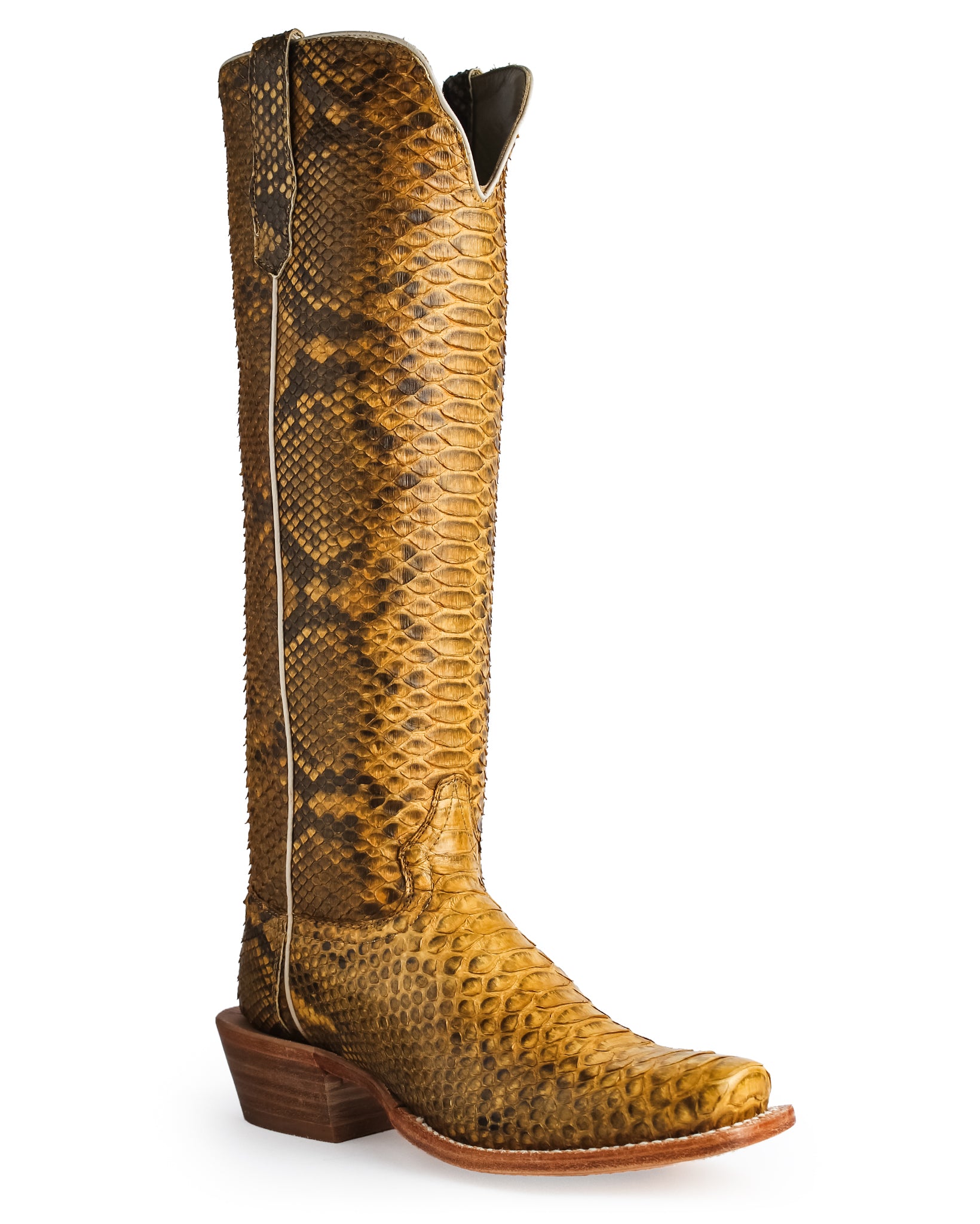 Women's Champagne Tall Exotic Western Boots - Rwl7212-1 by R Watson from Skip’s Western Outfitters | RWA-RWL7212-1-060-B