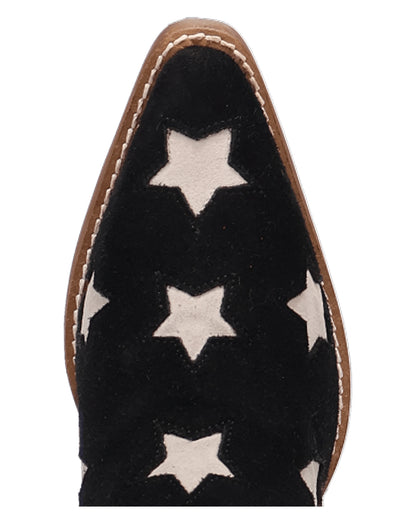 Dingo Women's Super Star Suede Western Boots in Black with Snip Toe at Skip's Western Outfitters | DI2177-Black