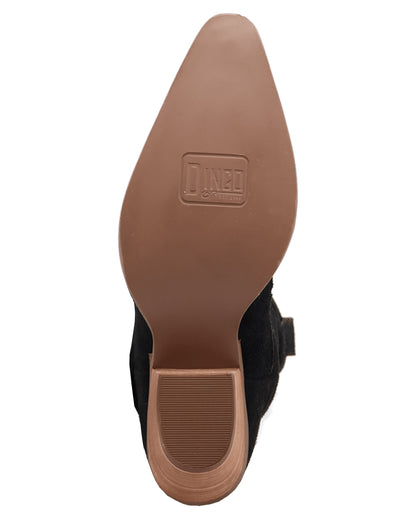 Dingo Women's Super Star Suede Western Boots in Black with Snip Toe at Skip's Western Outfitters | DI2177-Black