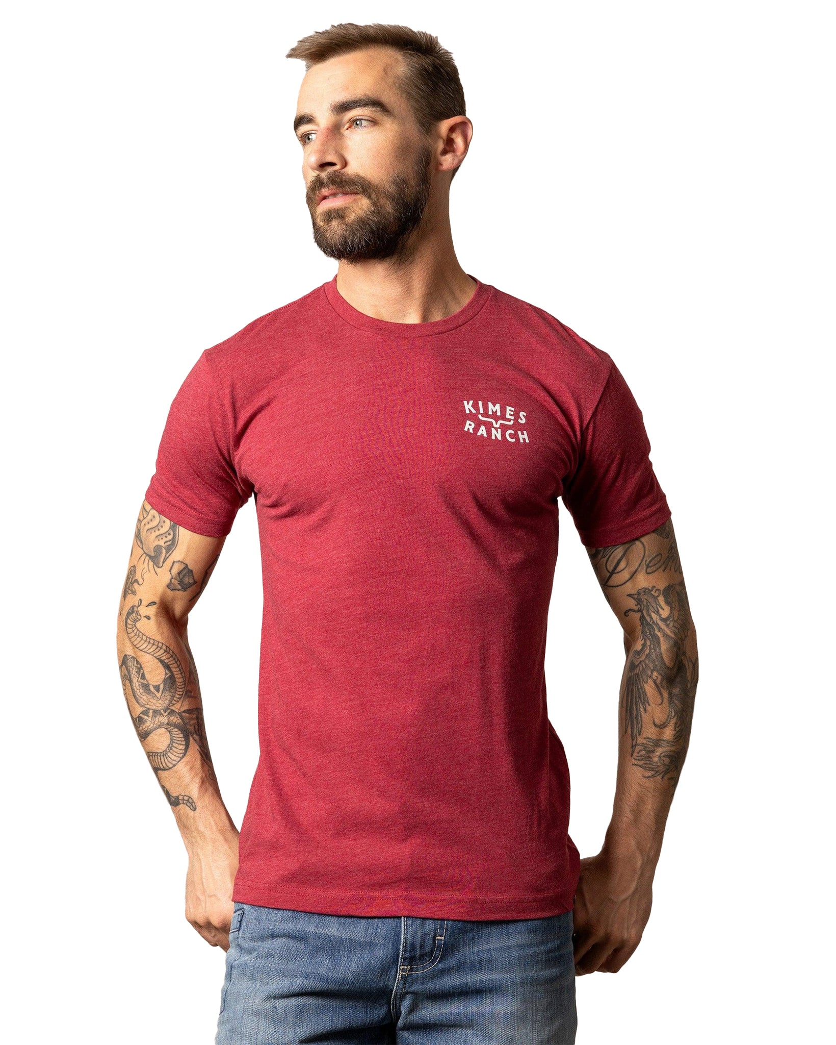 Kimes Ranch Men's Roy T-Shirt in Cardinal at Skip's Western Outfitters