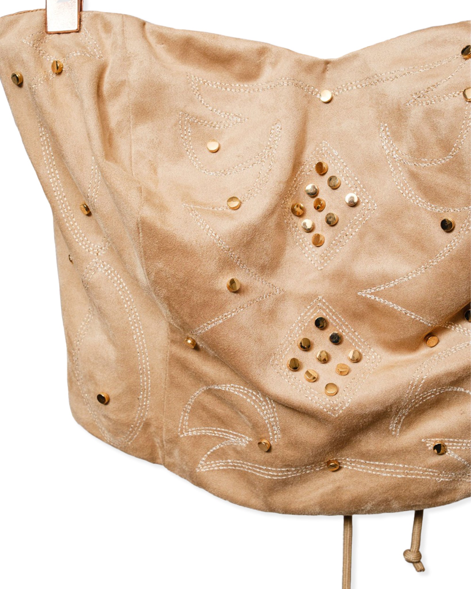 Women's Suede Western Stitch Studded Tube Top by Blue B from Skip's Western Outfitters