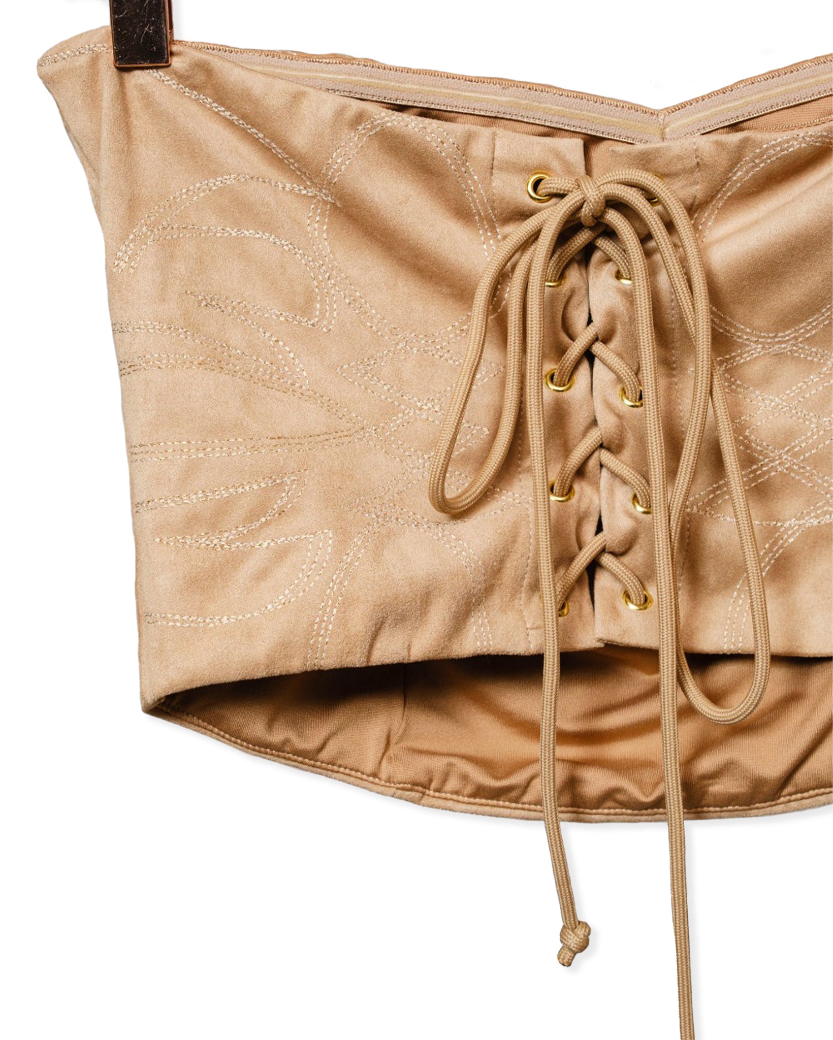 Women's Suede Western Stitch Studded Tube Top by Blue B from Skip's Western Outfitters