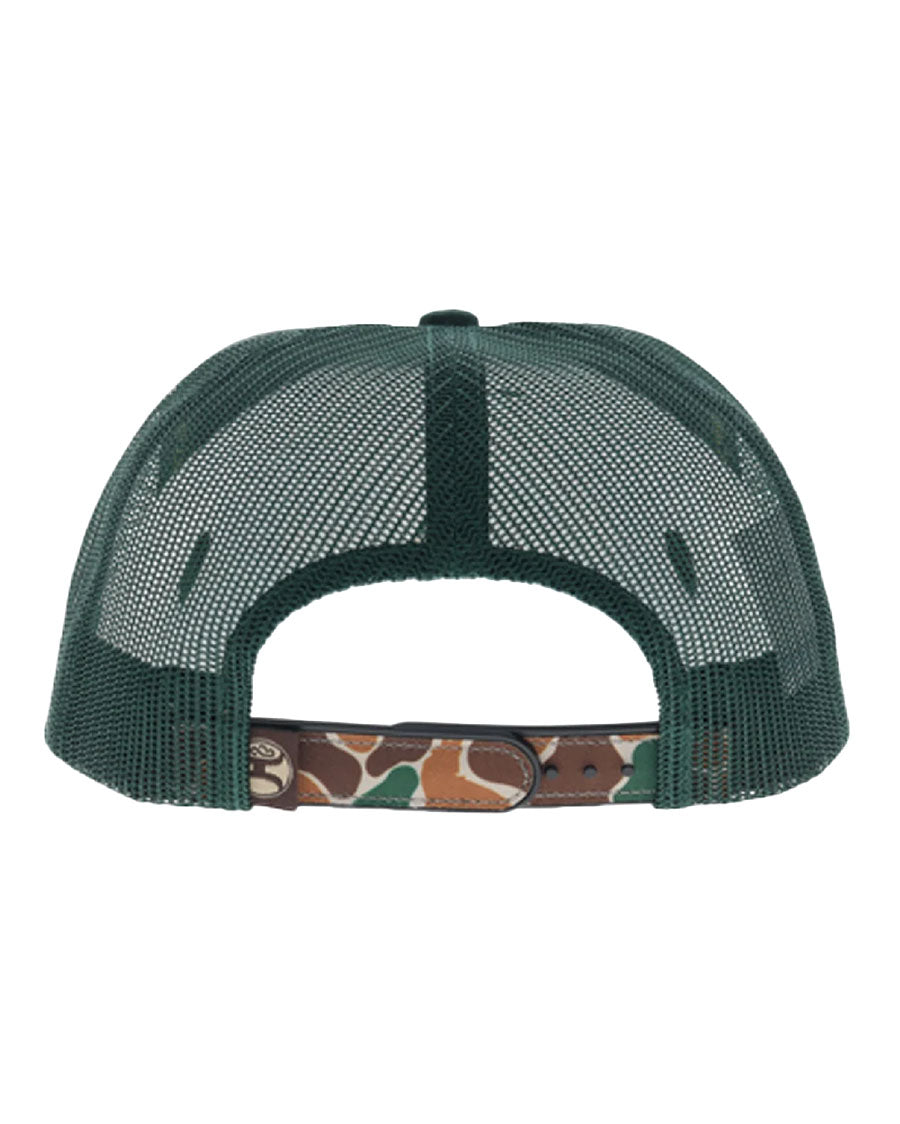 Sportsman 5-Panel Tan Hooey Outfitters Buck Embroidery And Camo Bill Trucker Hat - Osfa - 6040T-Gr