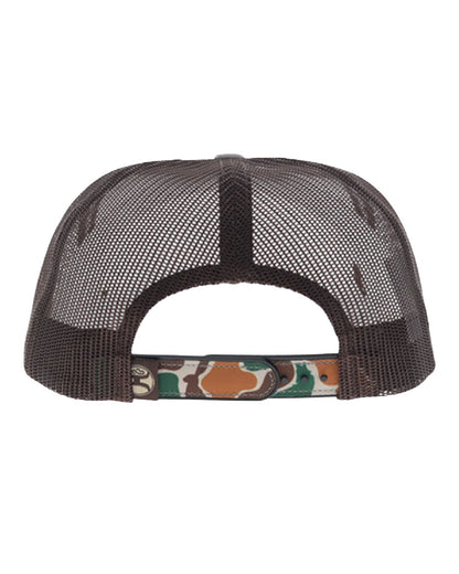Sportsman 5-Panel Hooey Outfitters Buck Embroidery And Camo Bill Trucker Hat - Osfa - 6040T-Whbr