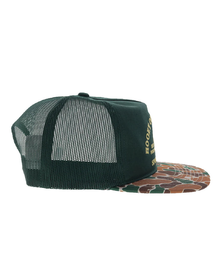 Sportsman 5-Panel Tan Hooey Outfitters Buck Embroidery And Camo Bill Trucker Hat - Osfa - 6040T-Gr