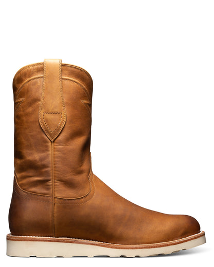Men's The Knox Vibram In Wheat Cowhide Roper Boots - 10036-Whe
