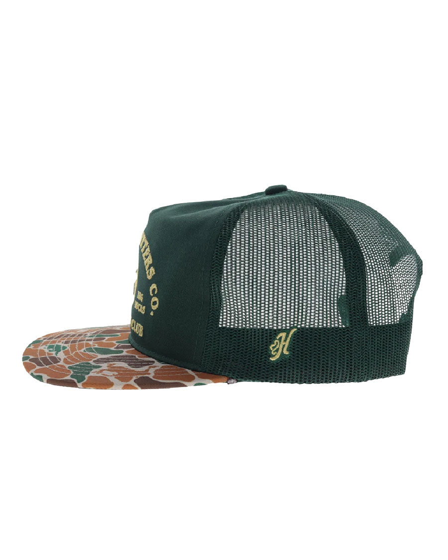 Sportsman 5-Panel Tan Hooey Outfitters Buck Embroidery And Camo Bill Trucker Hat - Osfa - 6040T-Gr