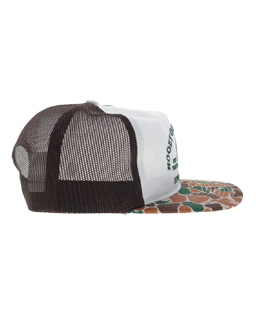 Sportsman 5-Panel Hooey Outfitters Buck Embroidery And Camo Bill Trucker Hat - Osfa - 6040T-Whbr