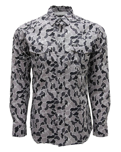 Men's Maverick Camo Print All Over Long Sleeve Performance Western Shirt - Ht2691Gyca