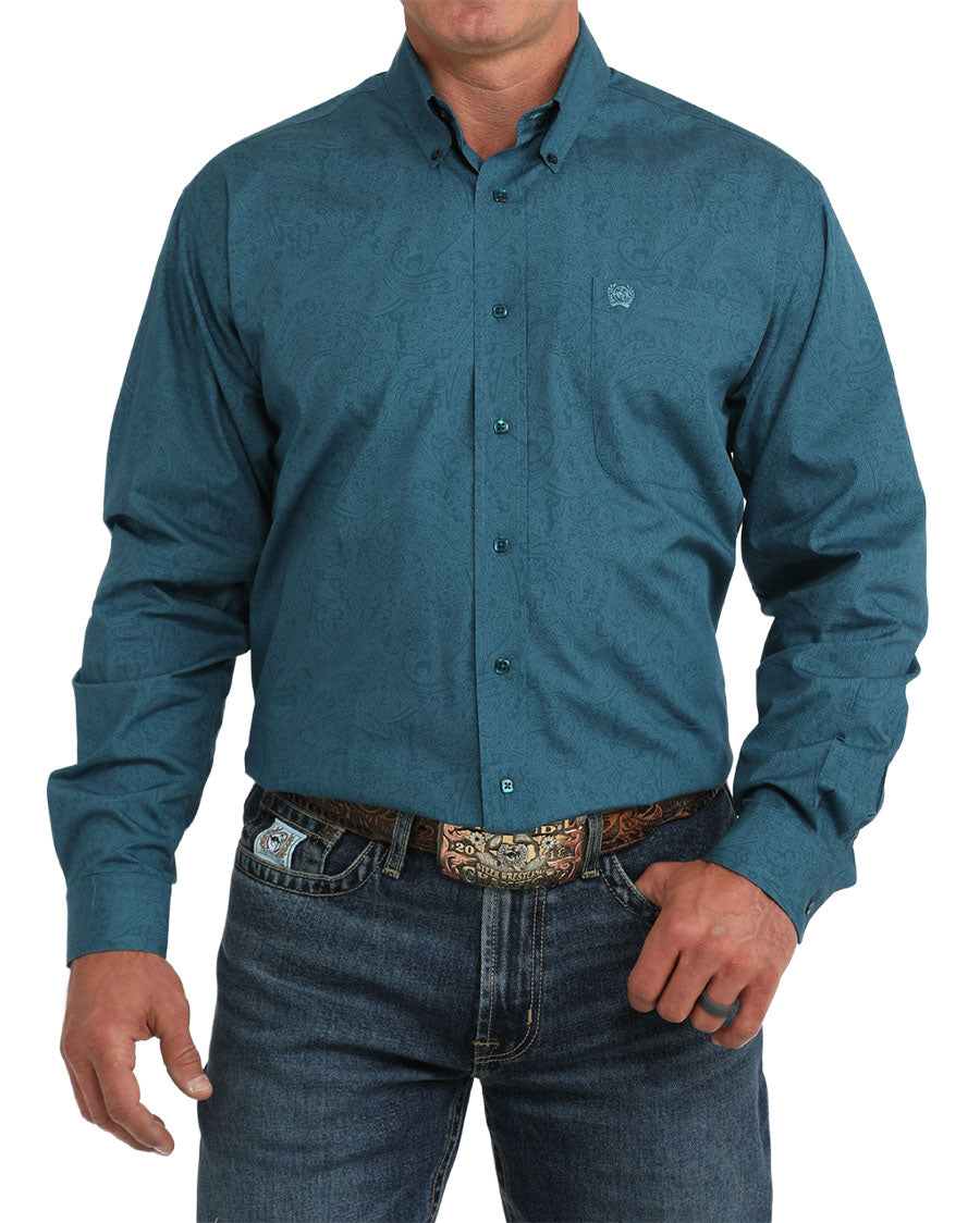 Men's Long Sleeve Western Shirt - Mtw1106169