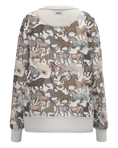 Girls' Stallion Crew Horse Print Long Sleeve Pullover - Hh2603Pr-Y