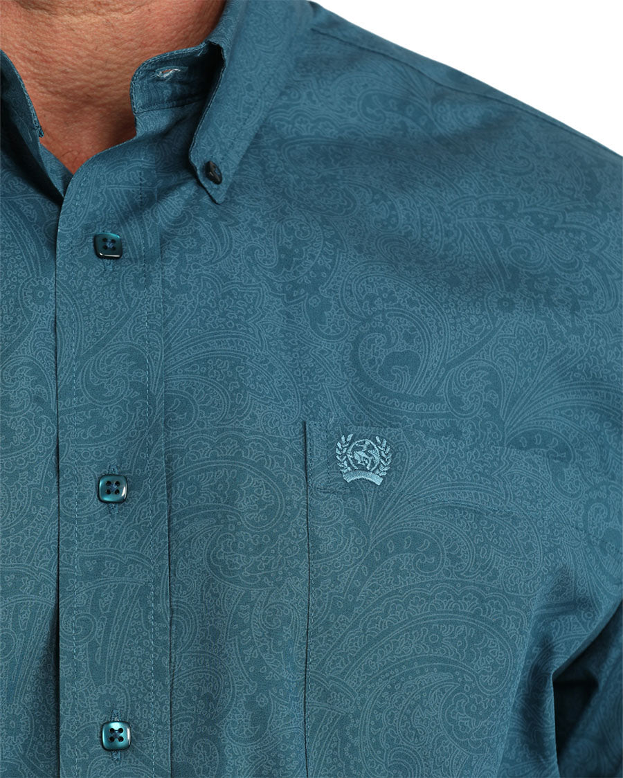 Men's Long Sleeve Western Shirt - Mtw1106169