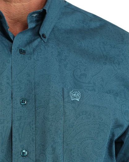 Men's Long Sleeve Western Shirt - Mtw1106169