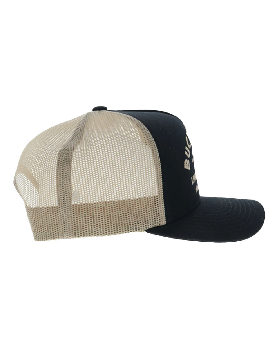 Buckin' Hard 5-Panel Trucker Snapback Hat - Osfa - 2692T-Bktn