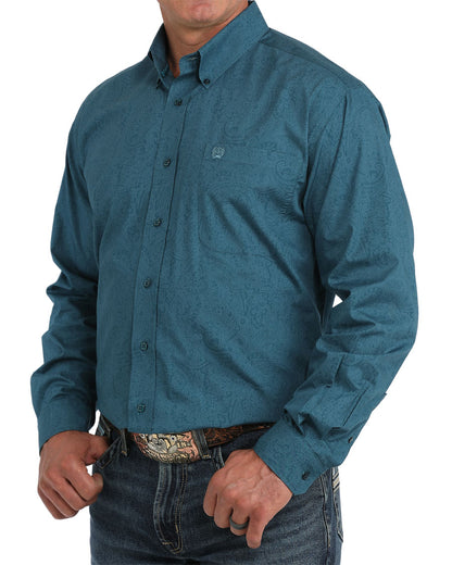 Men's Long Sleeve Western Shirt - Mtw1106169