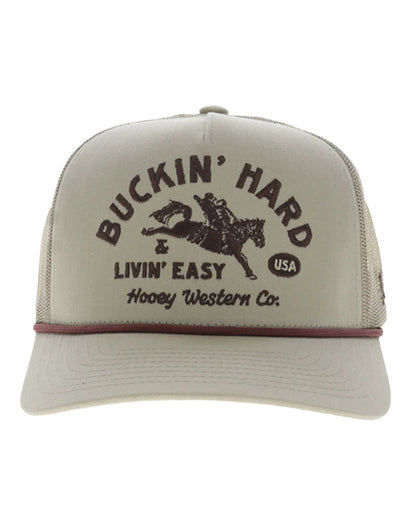 Buckin' Hard 5-Panel Trucker Snapback Hat - Osfa - 2692T-Tn