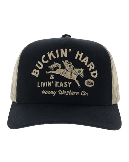 Buckin' Hard 5-Panel Trucker Snapback Hat - Osfa - 2692T-Bktn