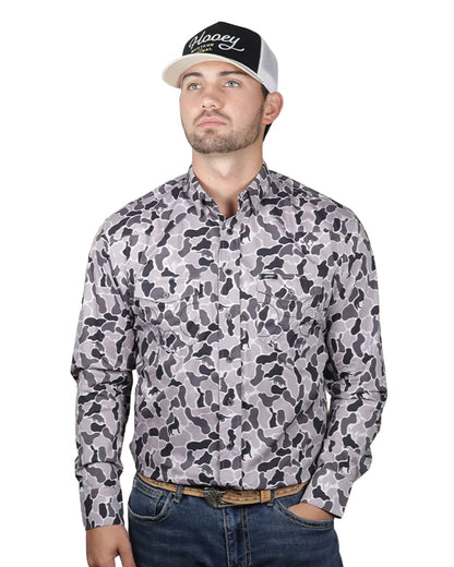 Men's Maverick Camo Print All Over Long Sleeve Performance Western Shirt - Ht2691Gyca