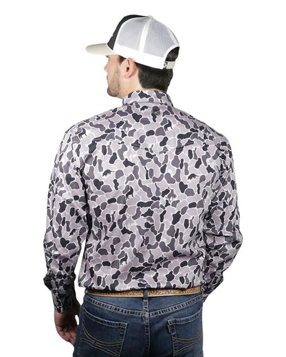 Men's Maverick Camo Print All Over Long Sleeve Performance Western Shirt - Ht2691Gyca