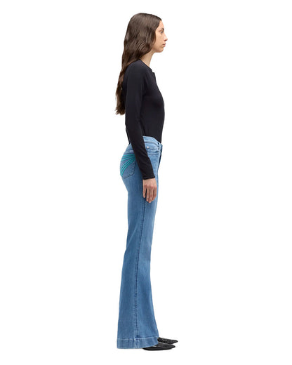 Women's Dojo Slim Illusion Flare Jeans - 7U307C12-1Zh