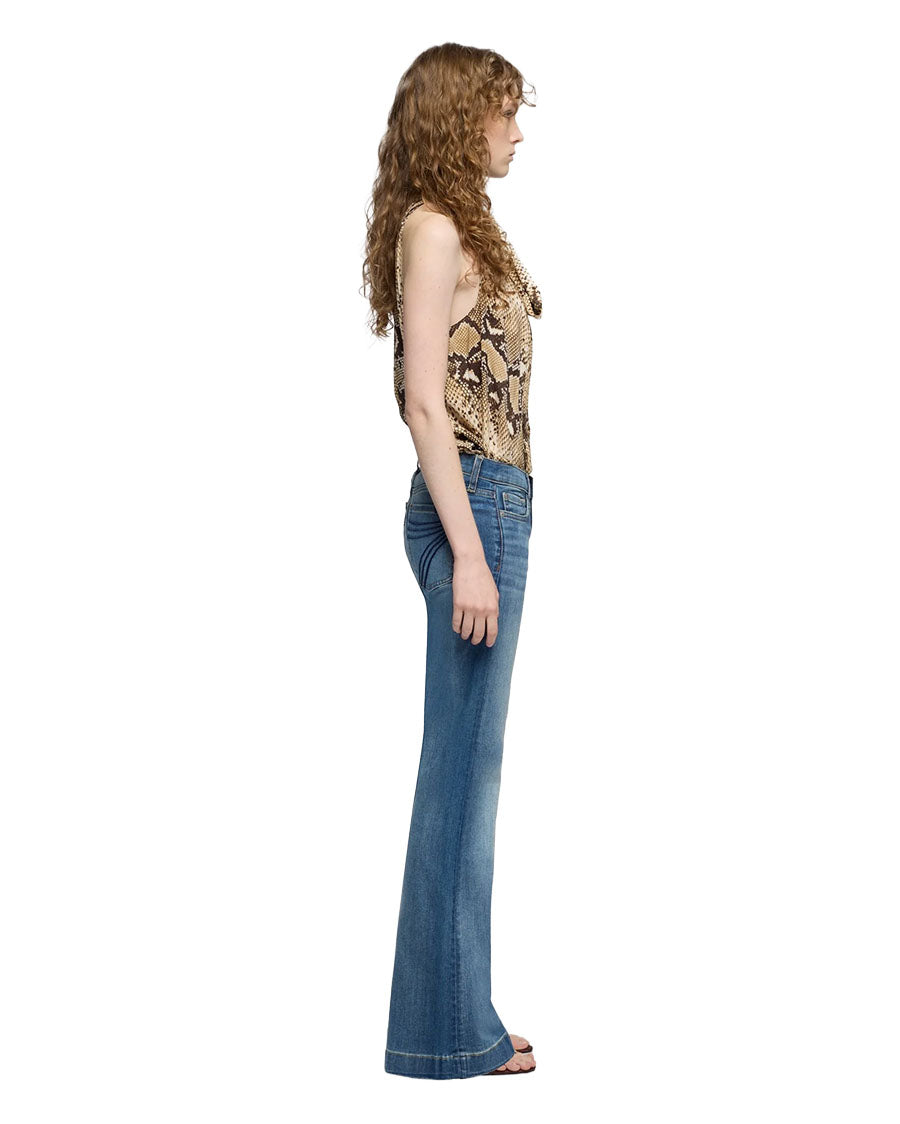 Women's Dojo Tailorless Slim Illusion Flare Jeans - 7U45244A-Dlu