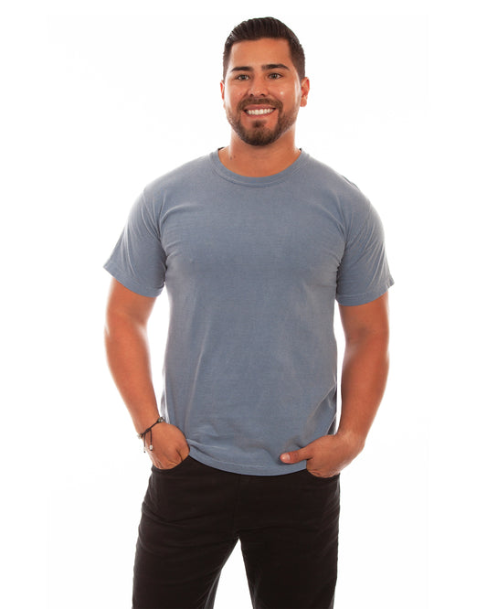 Men's Short Sleeve T-Shirt by Scully from Skip’s Western Outfitters | SCU-TR-057-BJN-L-BLUEJEAN
