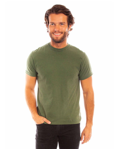 Men's Short Sleeve T-Shirt by Scully from Skip’s Western Outfitters | SCU-TR-057-OLI-L-OLIVE