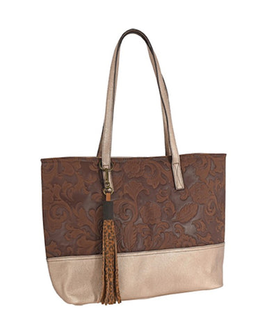 Women's Metallic & Tooled Conceal Carry Tote
