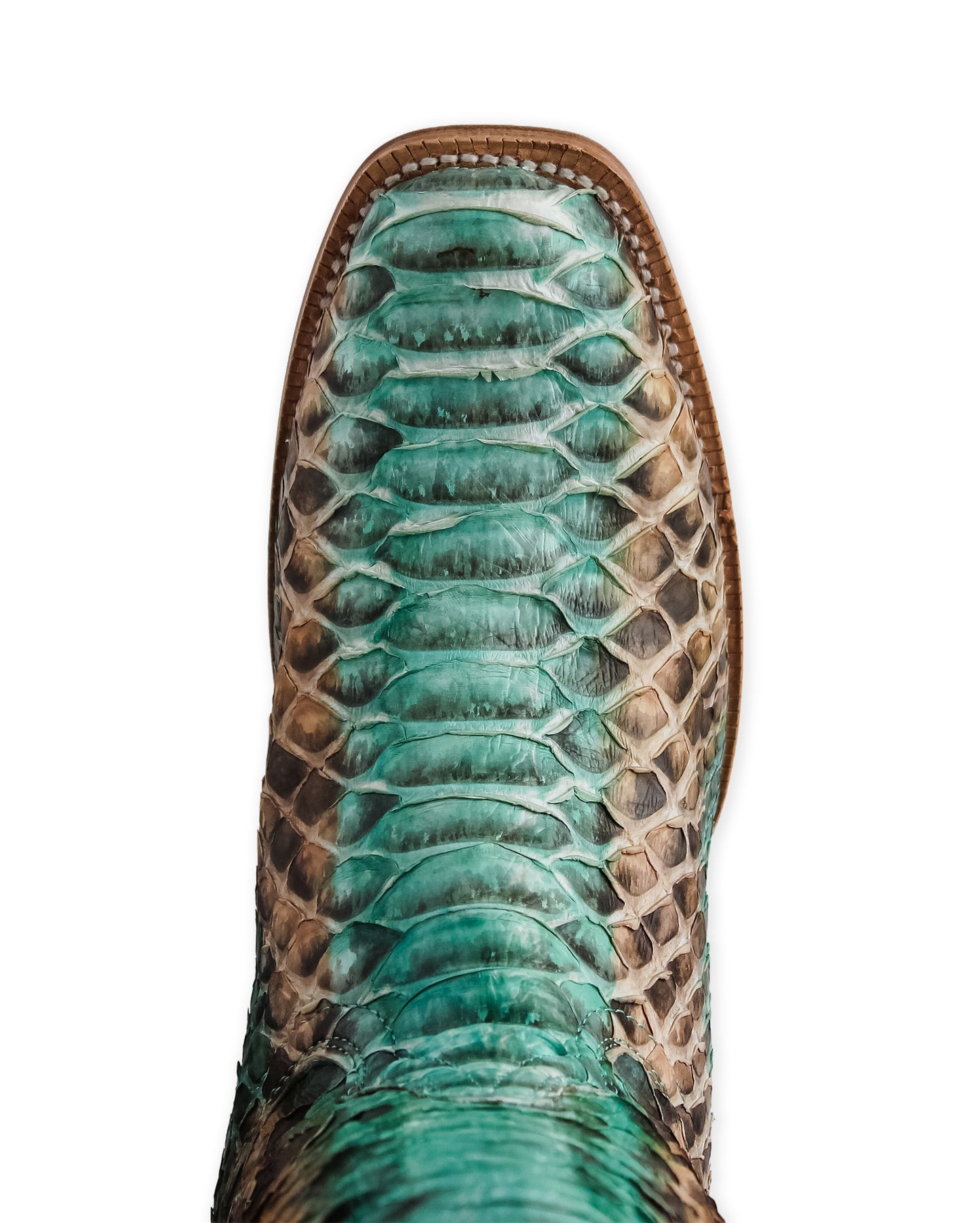 Women's Teal & Copper Exotic Western Boots - Rwl7204-1