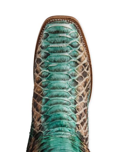 Women's Teal & Copper Exotic Western Boots - Rwl7204-1