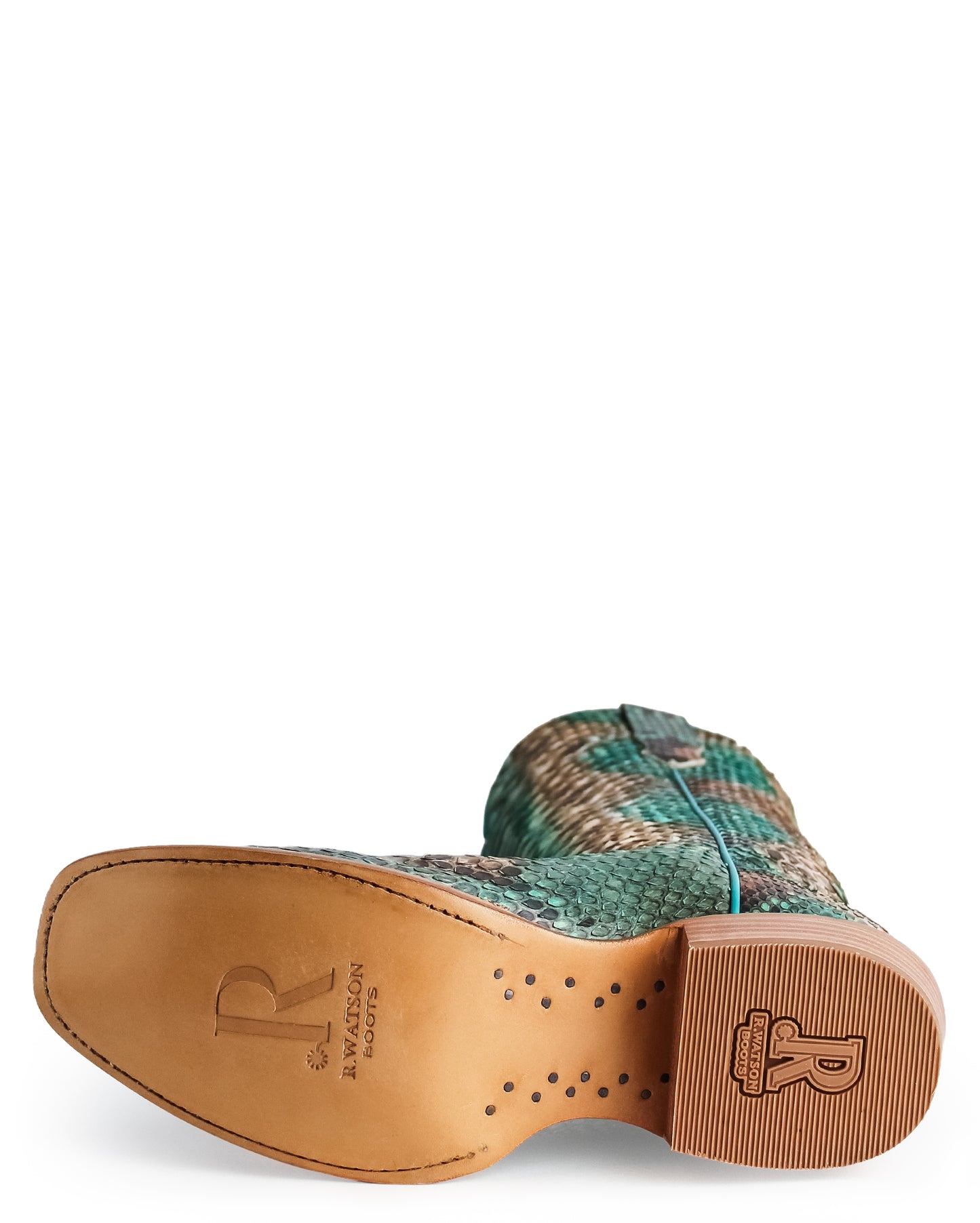 Women's Teal & Copper Exotic Western Boots - Rwl7204-1