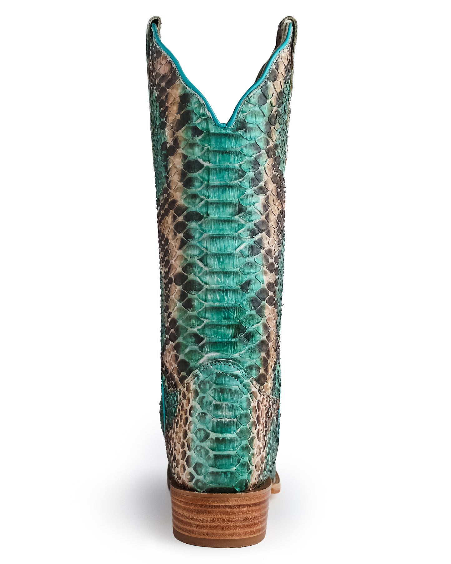 Women's Teal & Copper Exotic Western Boots - Rwl7204-1