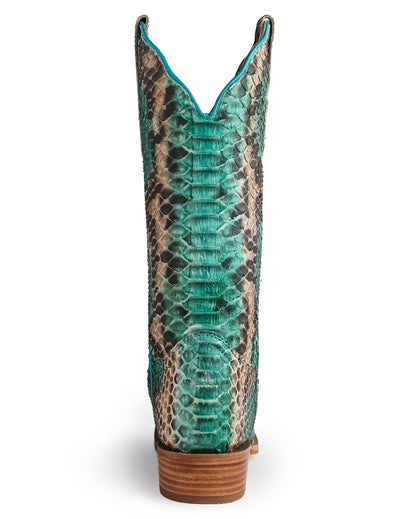 Women's Teal & Copper Exotic Western Boots - Rwl7204-1
