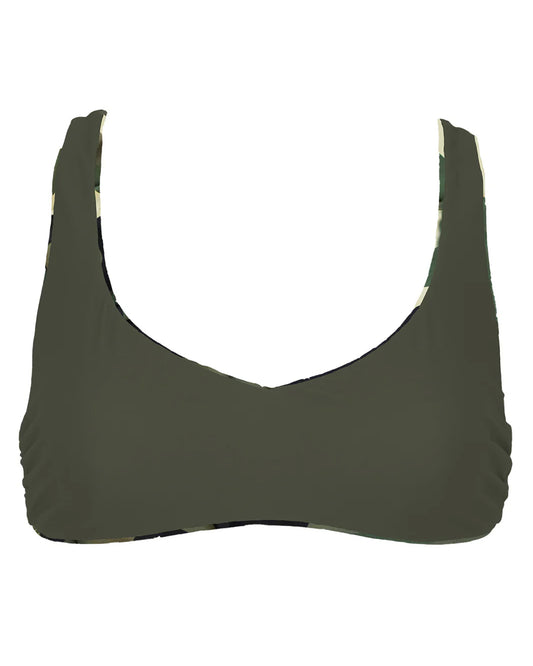 Women's Rampy Reversible Swim Top - Hst2601Ca by Hooey from Skip’s Western Outfitters | HOO-HST2601CA-S-BROWN/GREEN/CREAM-CAMO