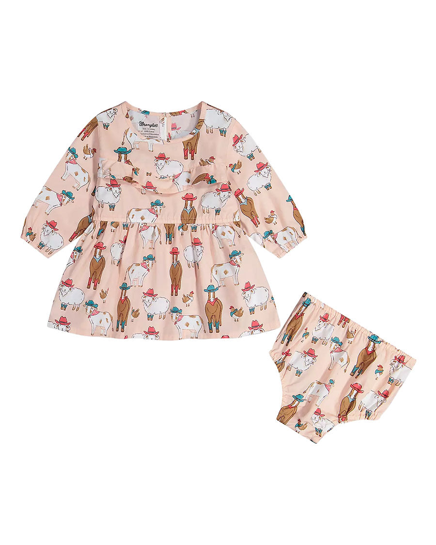 Little Girls' & Infants' Western Print Dress - 112382698