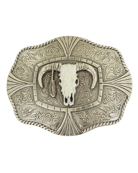 Engraved Longhorn Belt Buckle - 37403