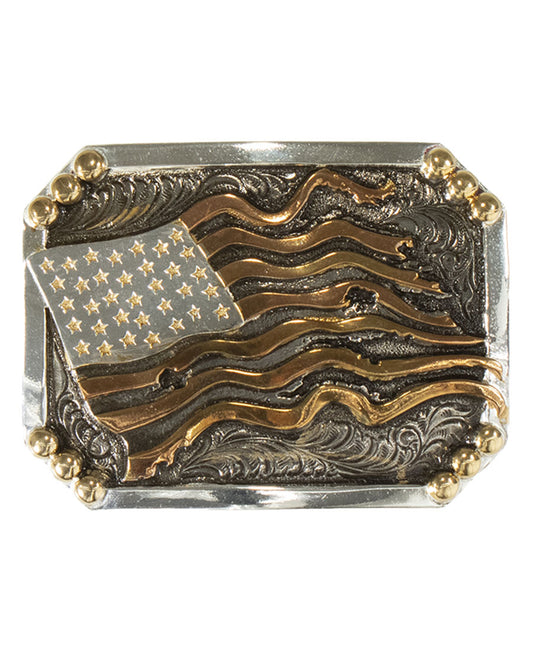 American Floral Belt Buckle - c10011