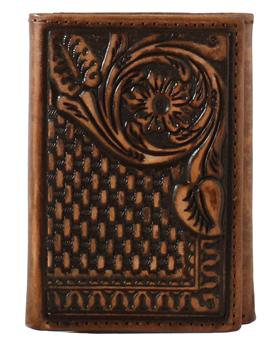 Basket Stamped Trifold Wallet - D250004602