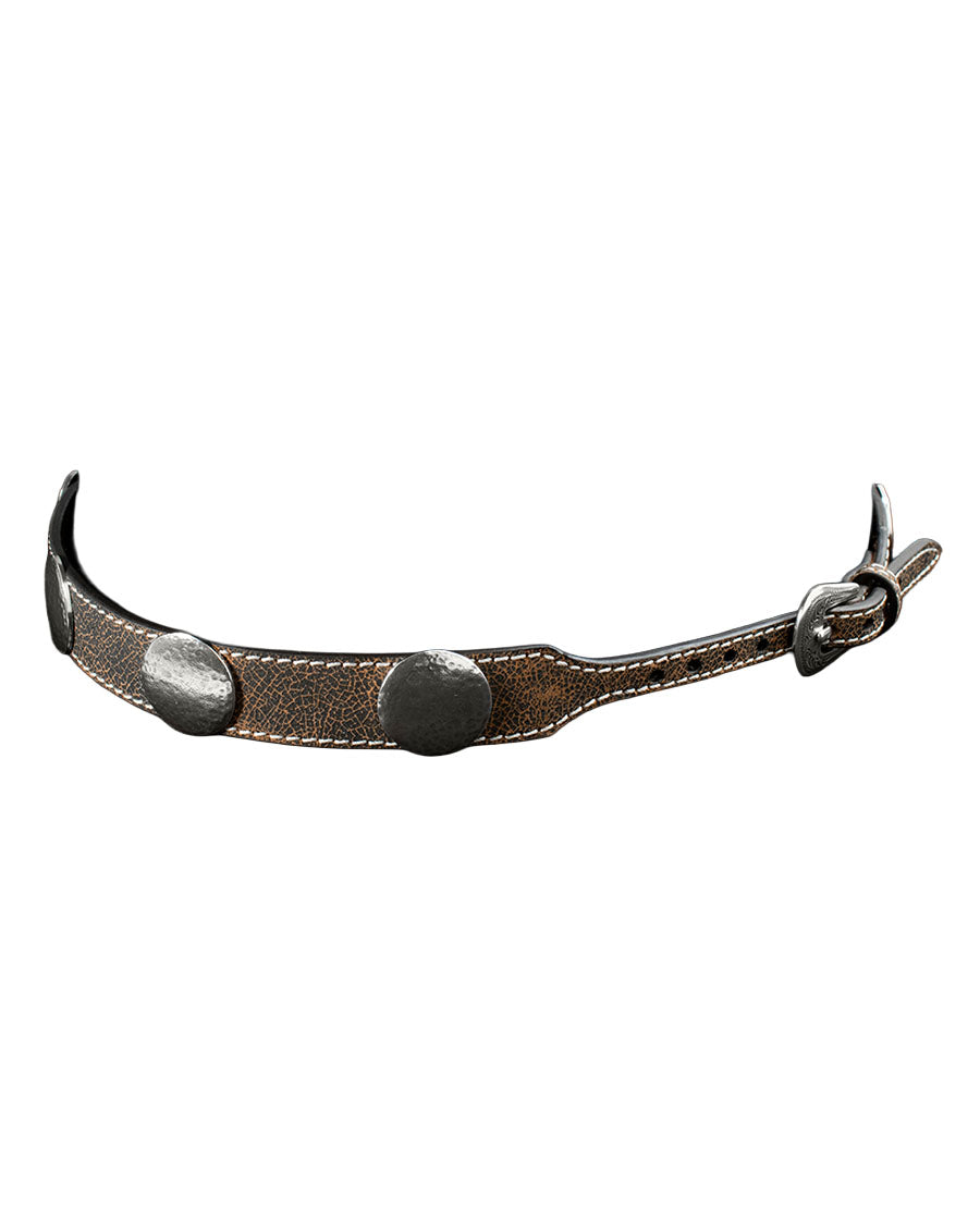 Unisex Western Hammered Concho Hatband - D740003102