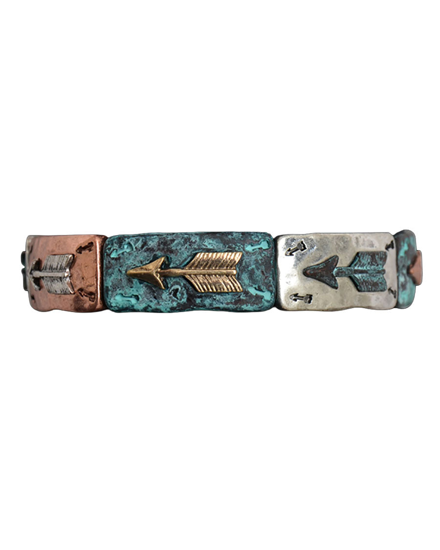 Multi Plated Arrow Bracelet - DLB0269PTMT