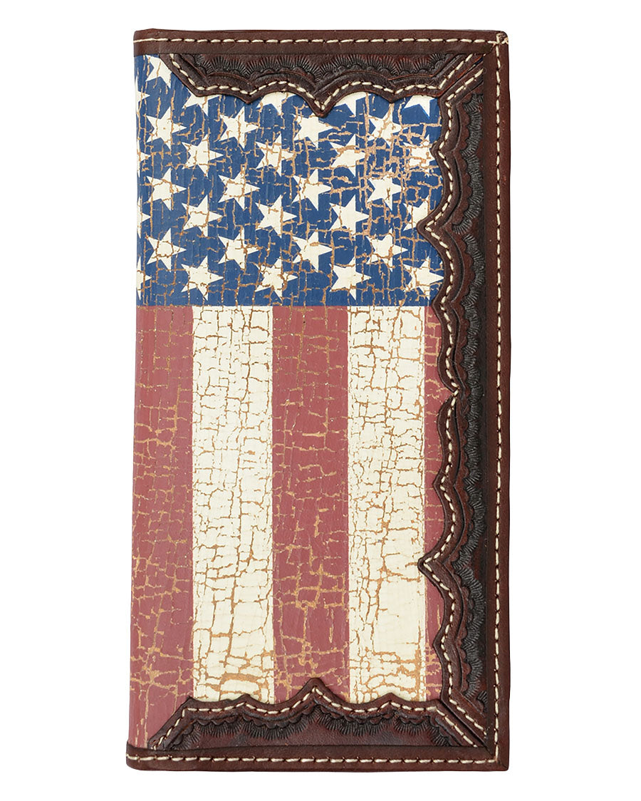 Men's American Flag Bifold Rodeo Wallet - Dw841