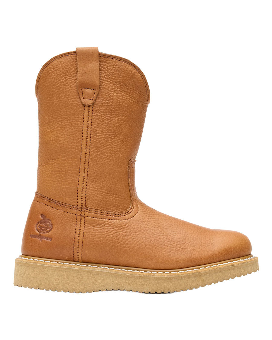 Men's Wedge Steel Toe Pull On Work Boots - G5353
