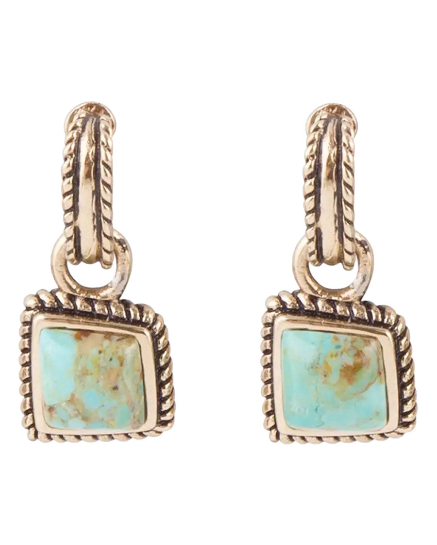 Women's Roped Around Turquoise Earrings - Pboue12Tg2B