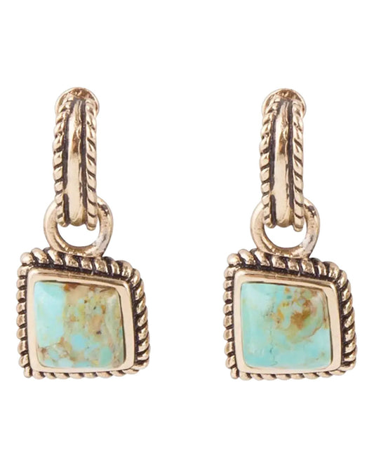 Women's Roped Around Turquoise Earrings - Pboue12Tg2B