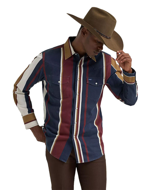 Men's Vintage Inspired Brushpopper Classic Fit Western Shirt - 112381998
