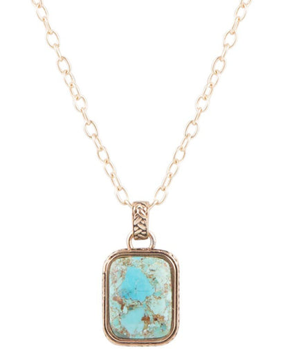 Women's Credence Genuine Turquoise Pendant Necklace - Brain01T01B by Barse Jewelry from Skip’s Western Outfitters | BSJ-BRAIN01T01B-ONE-SIZE