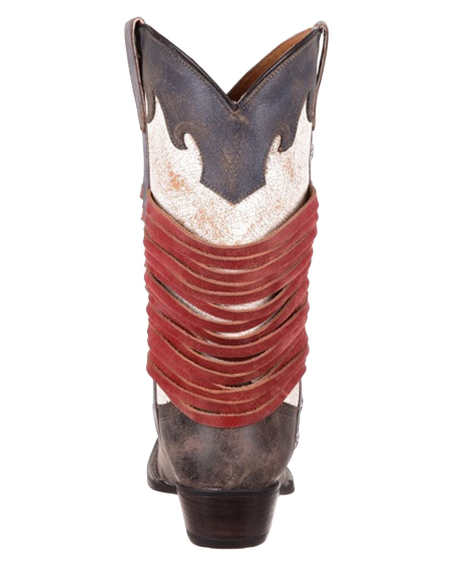 Women's Dream Catcher Americana Fringe Boots - DRD0212