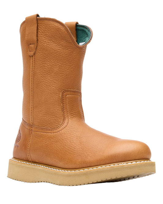 Men's Wedge Steel Toe Pull On Work Boots - G5353