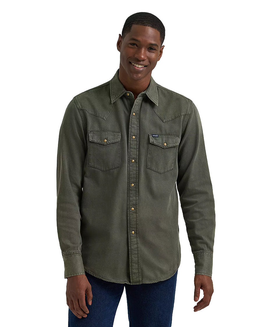 Men's Denim Western Shirt - 112381633