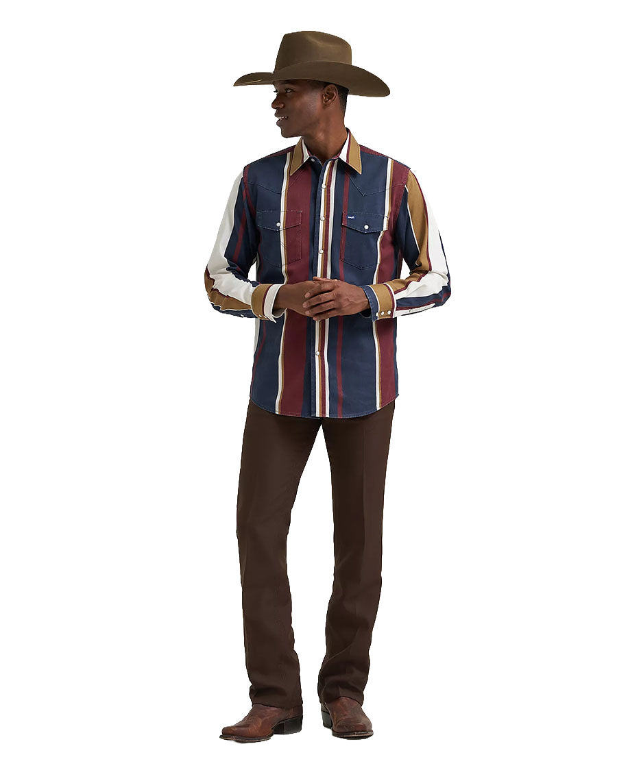 Men's Vintage Inspired Brushpopper Classic Fit Western Shirt - 112381998